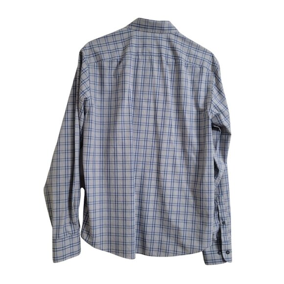 UNTUCKit Benziger WF Regular Fit Wrinkle Free Gray Blue Long Sleeve Shirt Size M - Picture 2 of 12